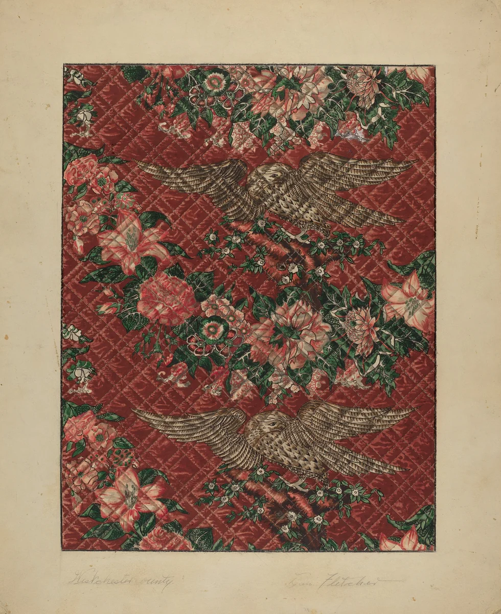 Quilt by Daniel Fletcher, index of american design, 1937