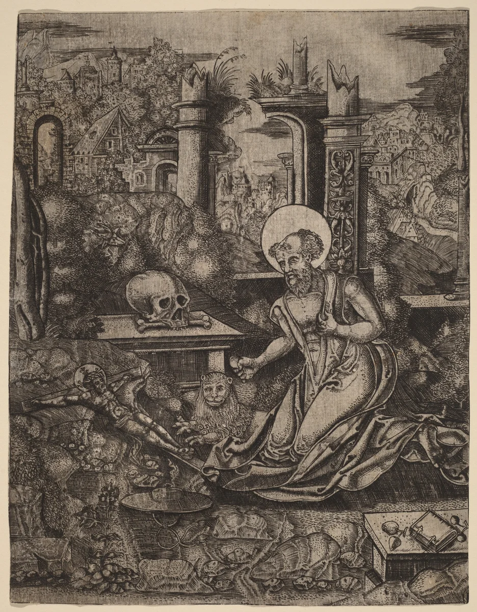 Saint Jerome by Netherlandish 16th Century, print, 1510