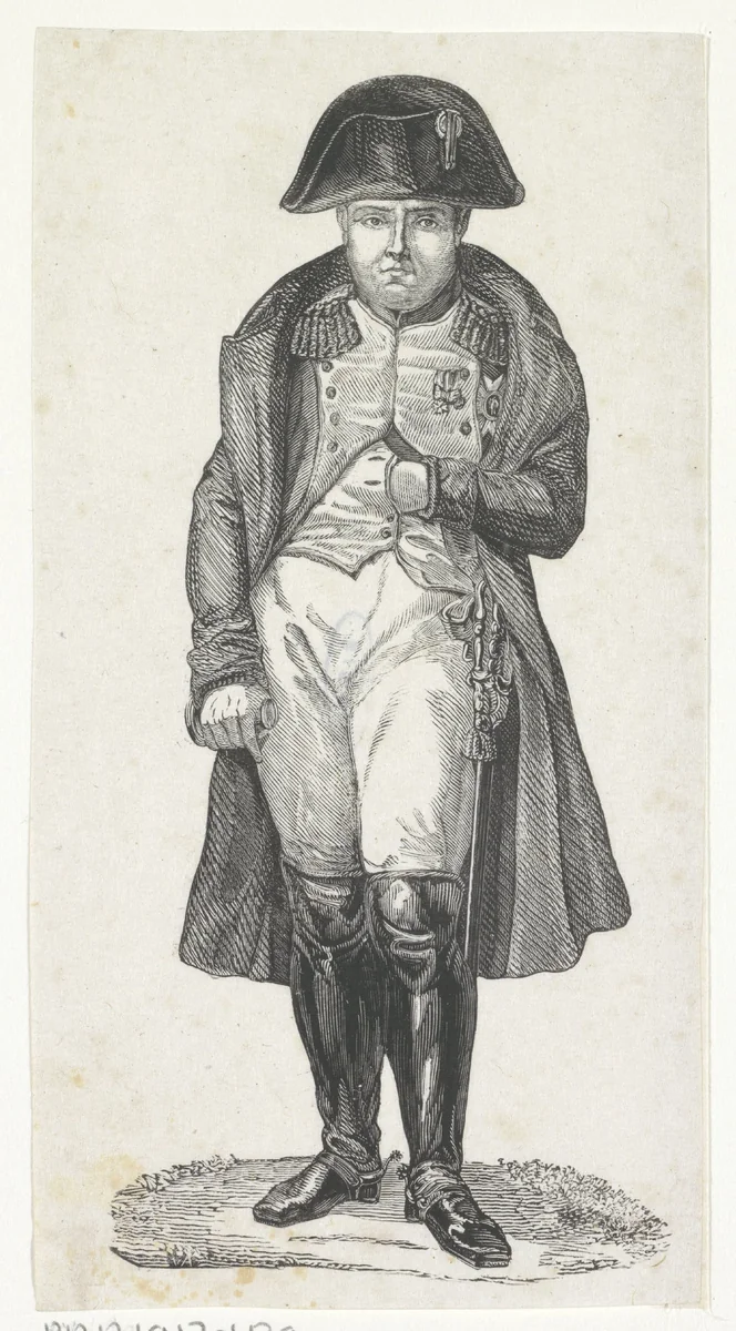 Portret van Napoleon I Bonaparte, keizer der Fransen by Rombertus Julianus van Arum, print, 1822-1883