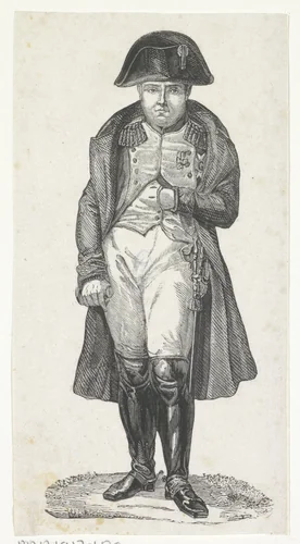 Portret van Napoleon I Bonaparte, keizer der Fransen by Rombertus Julianus van Arum, print, 1822-1883