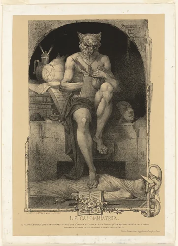 The Slanderer by Charles Rambert, print, 1851
