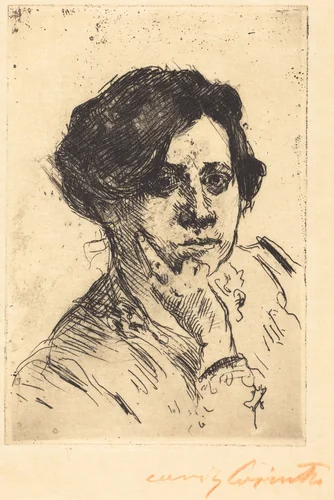 Frauenkopf (Head of Woman) by Lovis Corinth; Bruno Cassirer, print, 1911