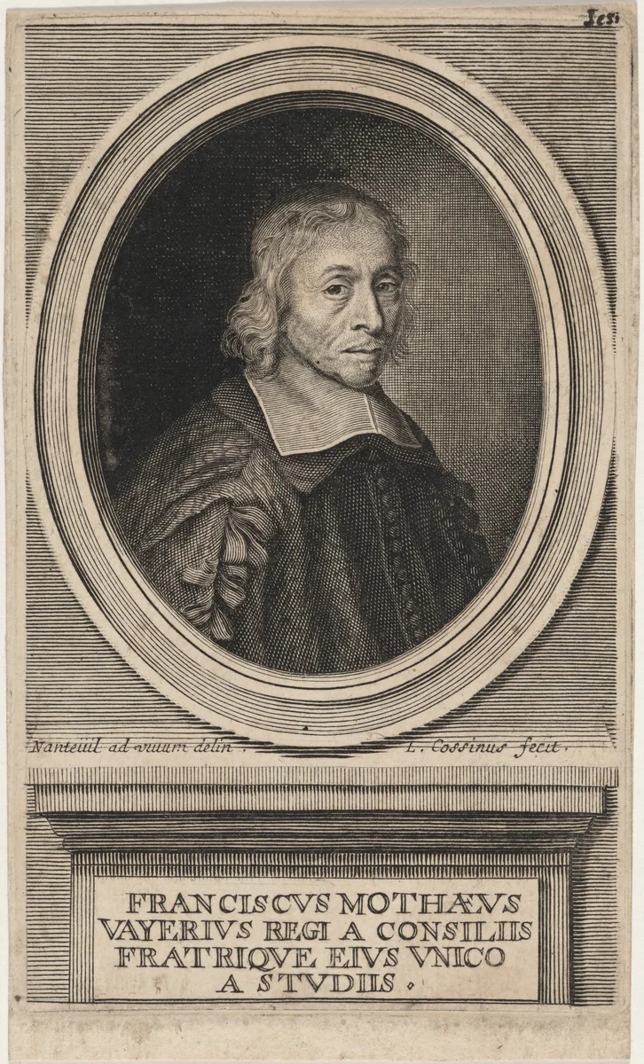Francis le Mothe le Vayer by Louis Coquin, print, 1627-1686