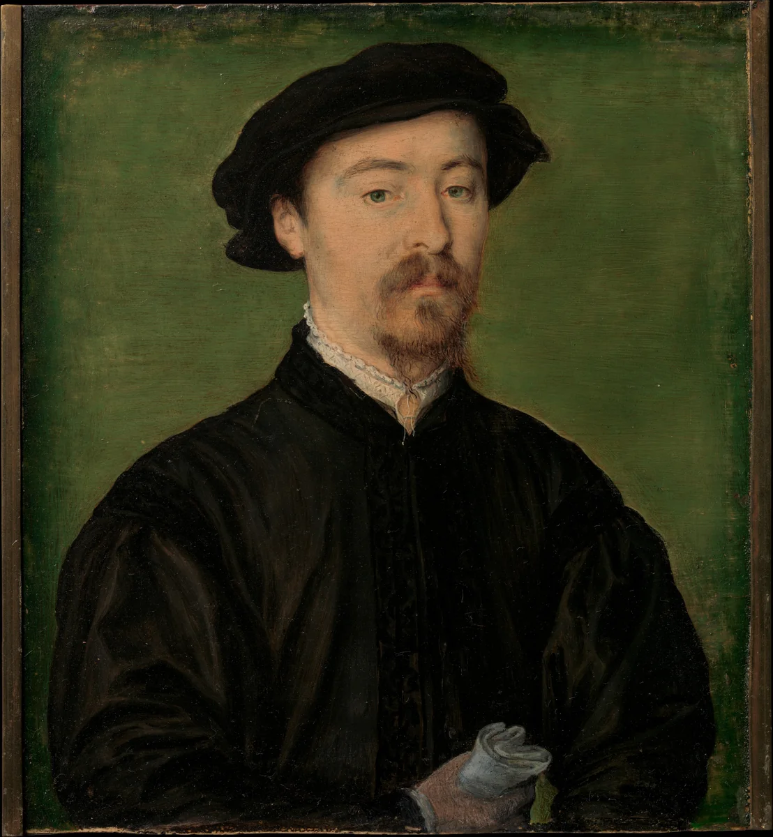 Portrait of a Man with Gloves by Corneille de Lyon, painting, 1540-1545