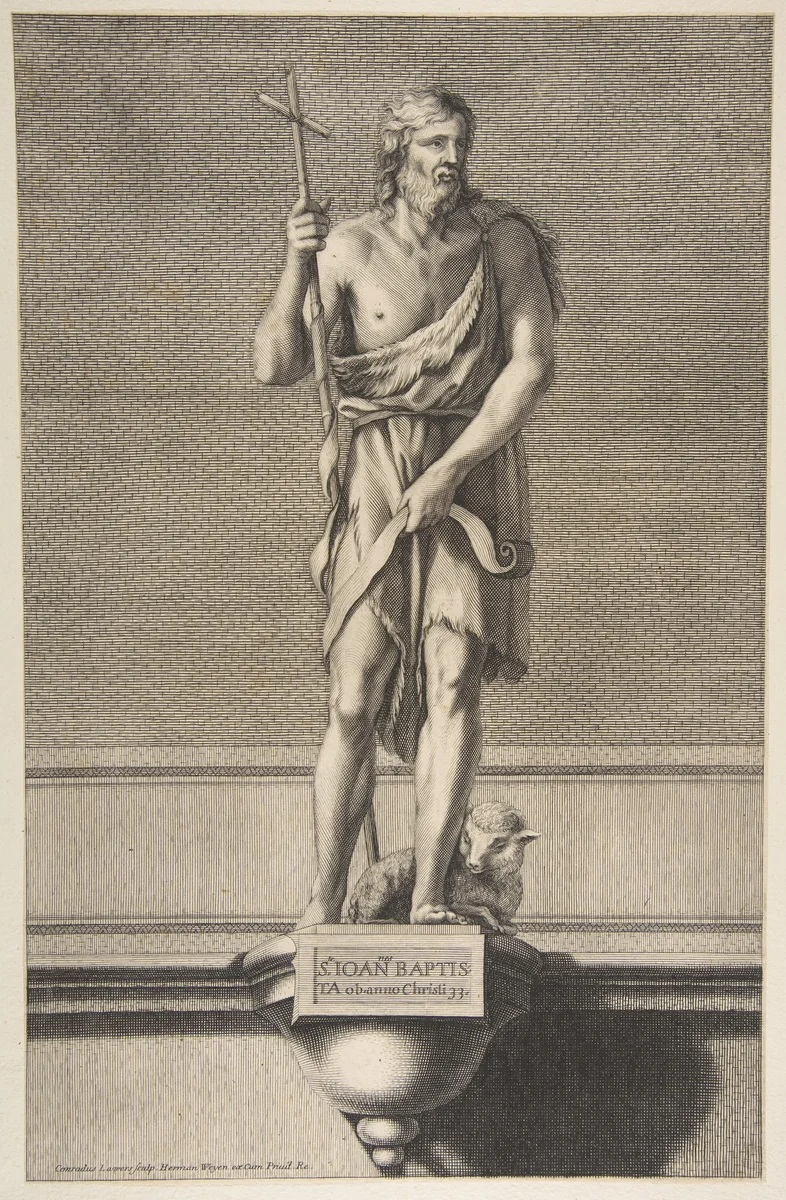 St. John Baptist by Conrad Lauwers, print, 1632-1685