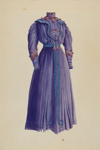 Blue Afternoon Dress by Lucien Verbeke, index of american design, 1938