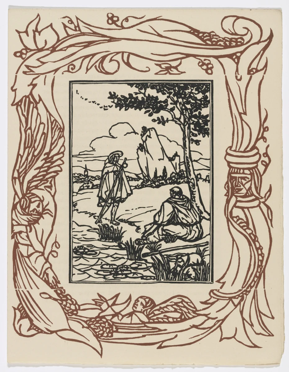 Plate (page 33) from Les Petites Fleurs de St. François (The Little Flowers of St. Francis) by Émile Bernard, illustrated book, 1928