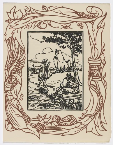 Plate (page 33) from Les Petites Fleurs de St. François (The Little Flowers of St. Francis) by Émile Bernard, illustrated book, 1928