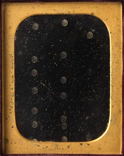 [Multiple Exposures of the Moon] by Antoine François Jean Claudet, other, 1846-1852