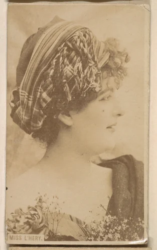 Miss L'Hery, from the Actresses series (N246), Type 1, issued by Kinney Brothers to promote Sporting Extra Cigarettes by Kinney Brothers Tobacco Company, photograph, 1888-1892