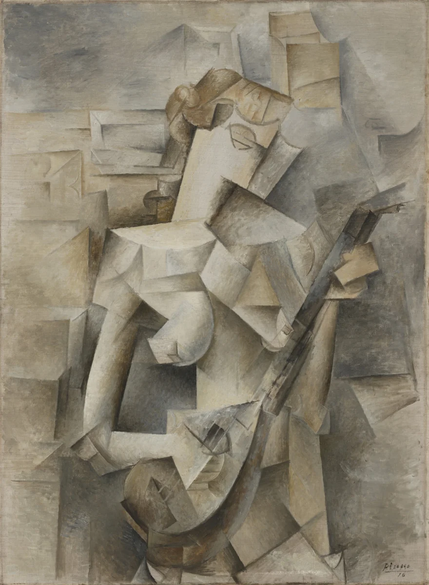 Girl with a Mandolin (Fanny Tellier) by Pablo Picasso, painting, 1910
