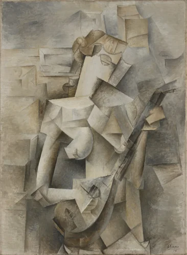 Girl with a Mandolin (Fanny Tellier) by Pablo Picasso, painting, 1910