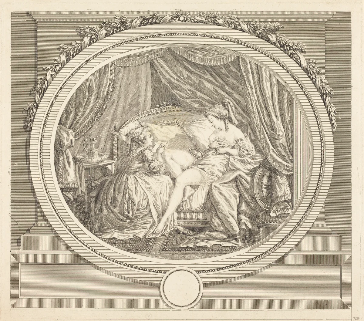 Nouvelles du bien-aimè by François Marie Isidore Queverdo, print, 1748-1797