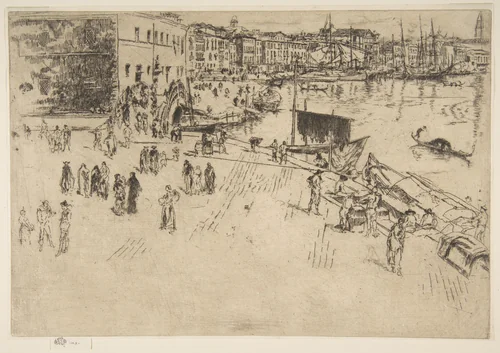 The Riva, No. 1 (The Riva) by James McNeill Whistler, print, 1879-1880