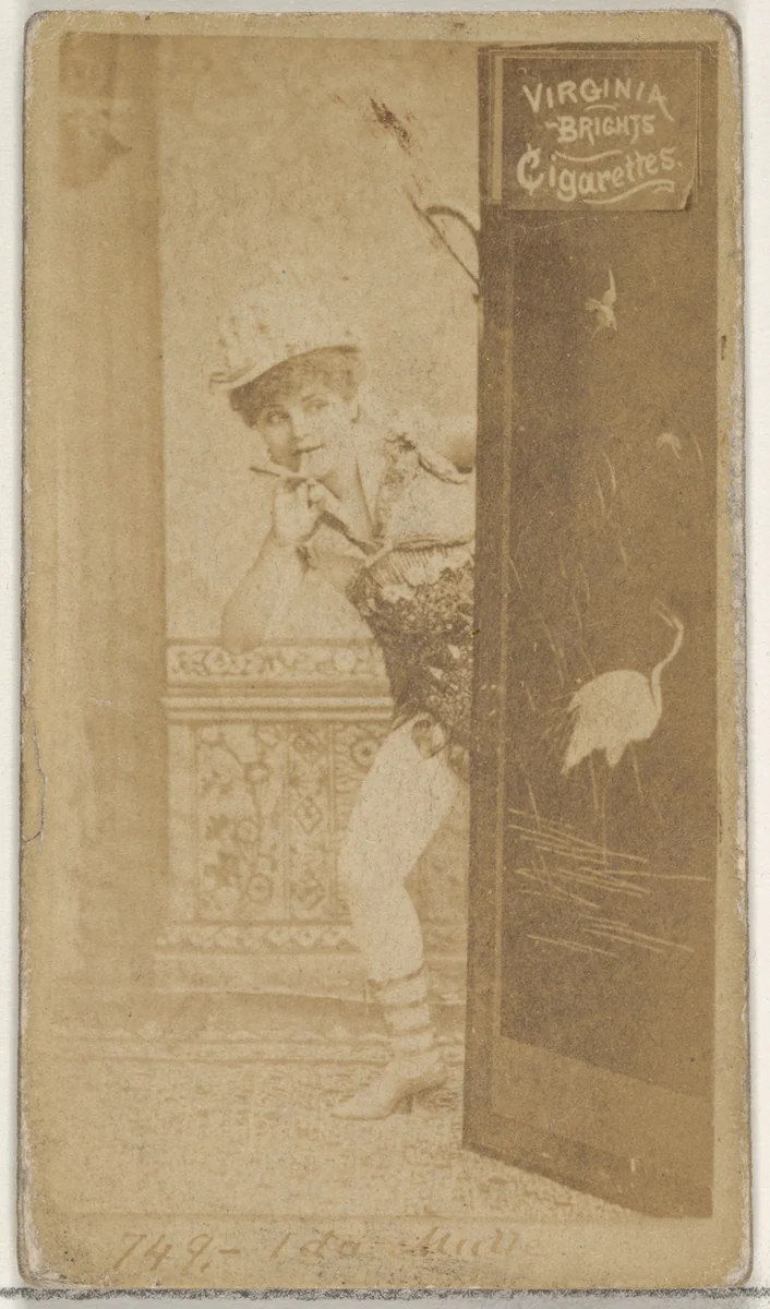 Card 749, Ida Mulle, from the Actors and Actresses series (N45, Type 2) for Virginia Brights Cigarettes by Allen & Ginter, photograph, 1885-1891