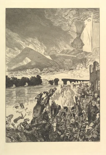 Krieg, from the series Vom Tode Zweiter Teil by Max Klinger, print, 1870-1920