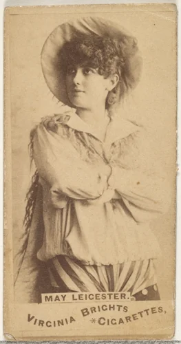 May Leicester, from the Actors and Actresses series (N45, Type 1) for Virginia Brights Cigarettes by Allen & Ginter, photograph, 1885-1891