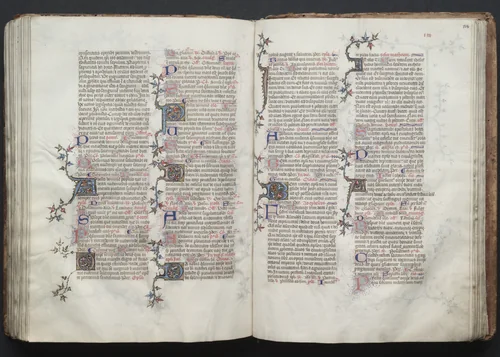 The Gotha Missal: Fol. 124r, Text by Master of the Boqueteaux, book, 1370-1380