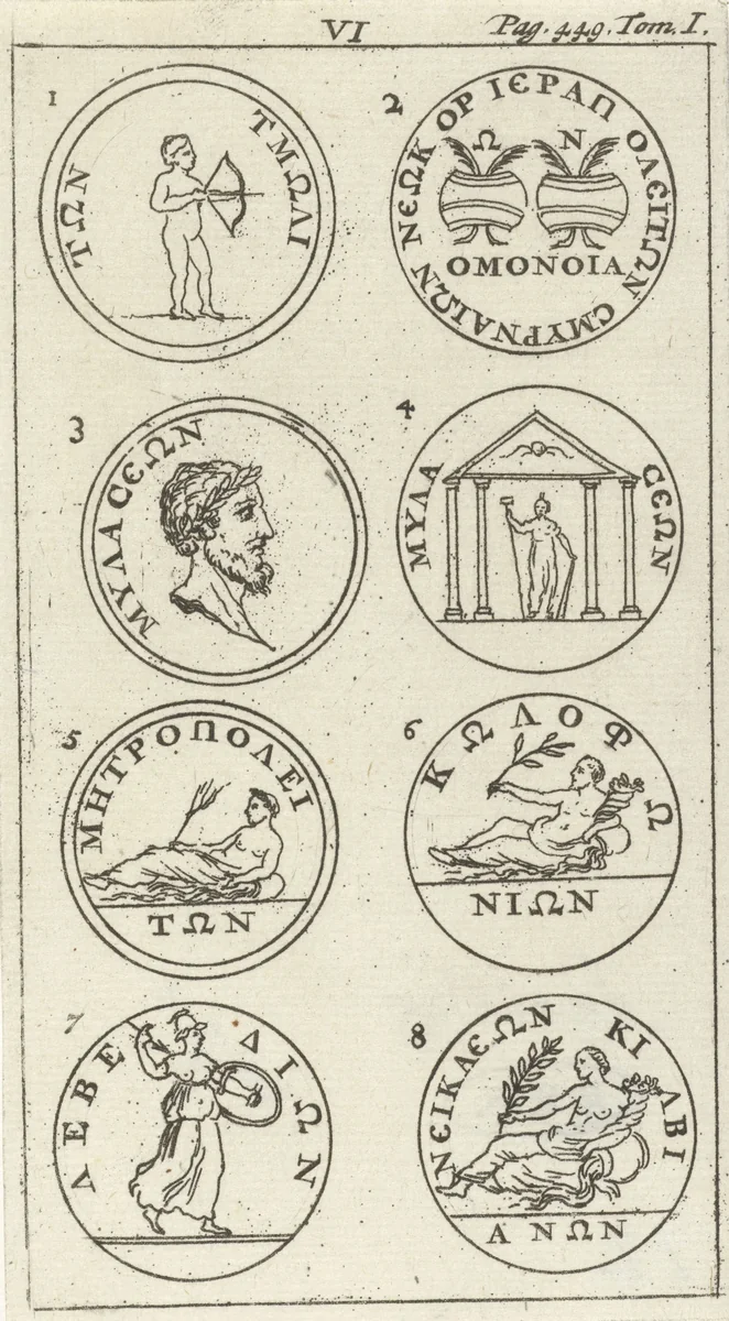 Acht penningen, VI by Jan Luyken, print, 1679