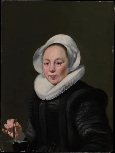 Portrait of a Woman with a Balance by Thomas de Keyser, painting, 1625-1626