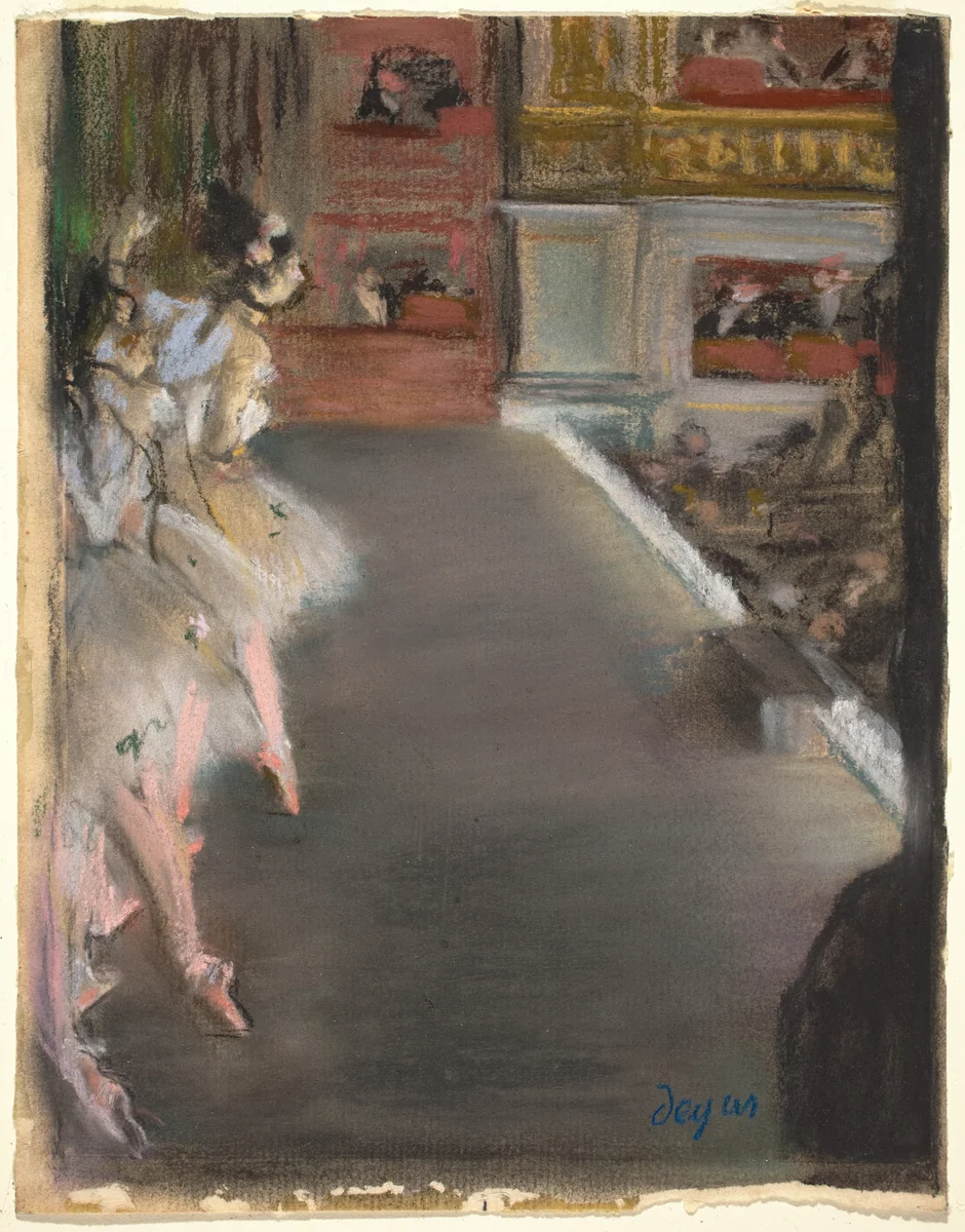 Dancers at the Old Opera House by Edgar Degas, drawing, 1877