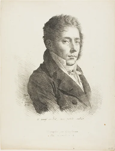 Portrait of Coupin de la Couperie by Anne-Louis Girodet de Roucy-Trioson, print, 1816