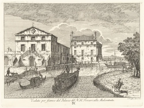 Villa Foscari Vista di Fianco by Giovanni Francesco Costa, print, 1711-1773