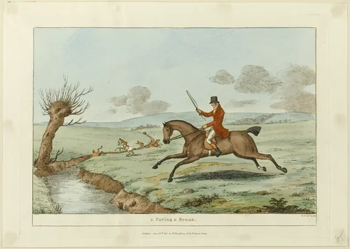 Facing a Brook, plate five from Indispensable Accomplishments by Robert Frankland, print, 1811