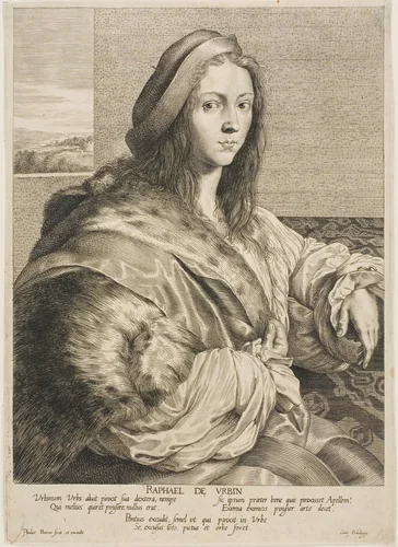 Portrait of Raphael by Paul Pontius, print, 1623-1658