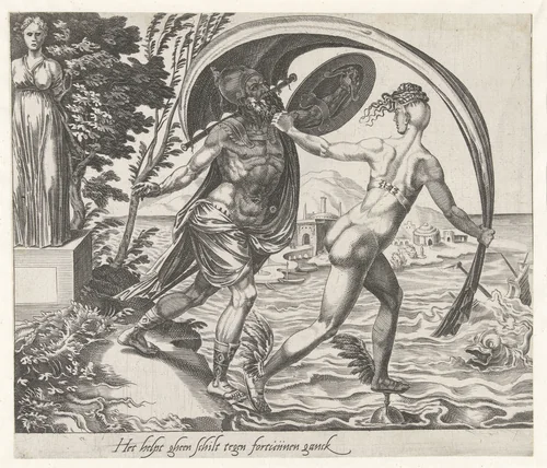 Men kan zich niet verdedigen tegen het lot by Unknown, print, 1560-1590