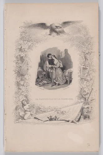 The Prisonor and the Knight, from "The Complete Works of Béranger" by Alfred Johannot, print, 1829