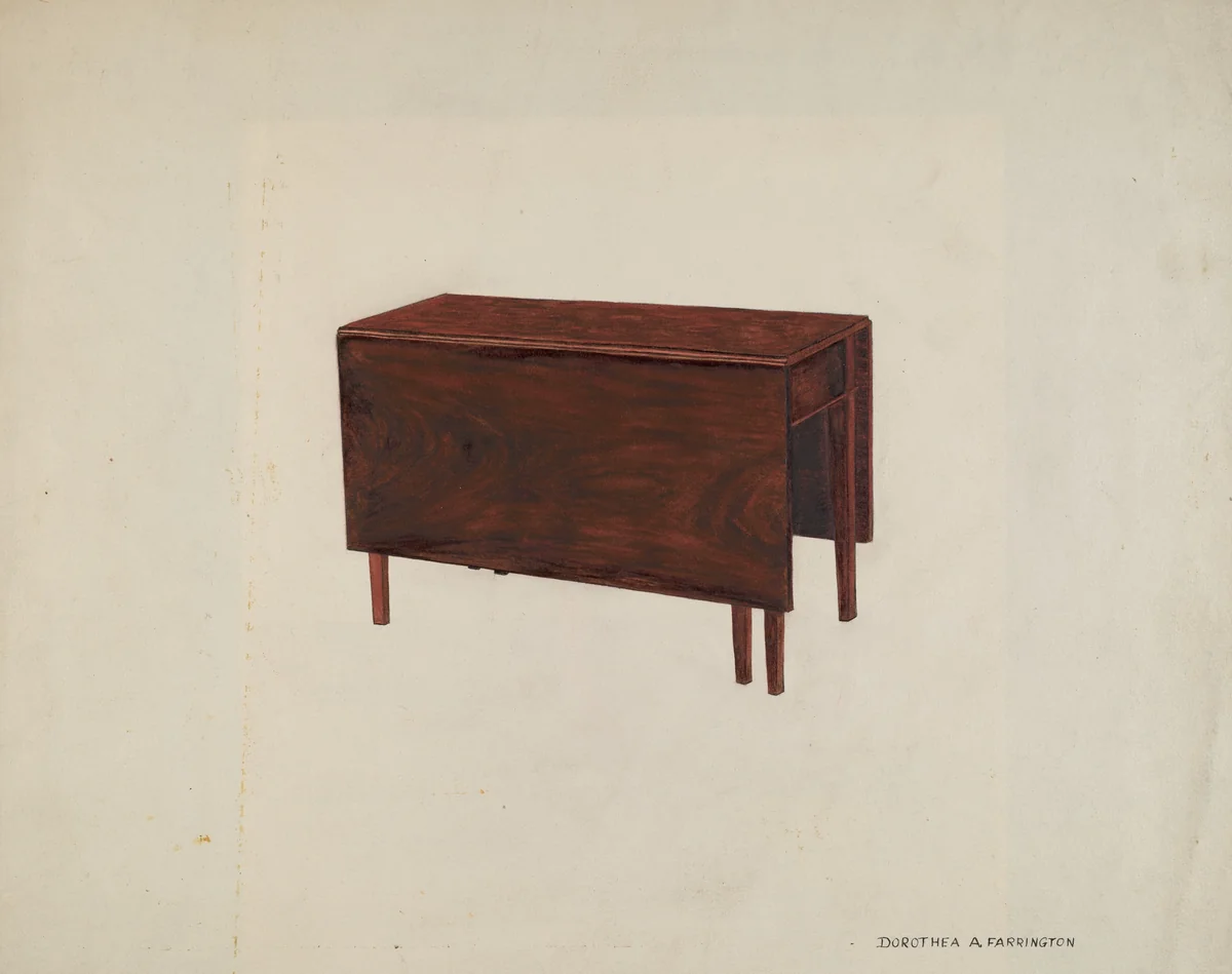 Drop Leaf Table by Dorothea A. Farrington, index of american design, 1941