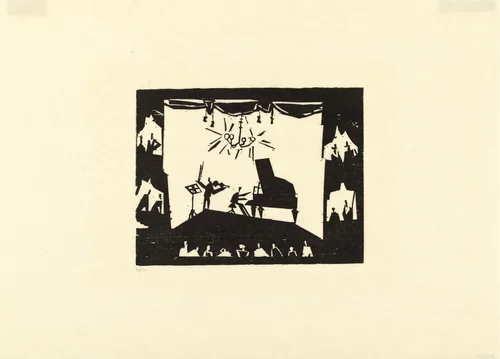 The Virtuoso (Der Virtuose) by Lyonel Feininger, print, 1919