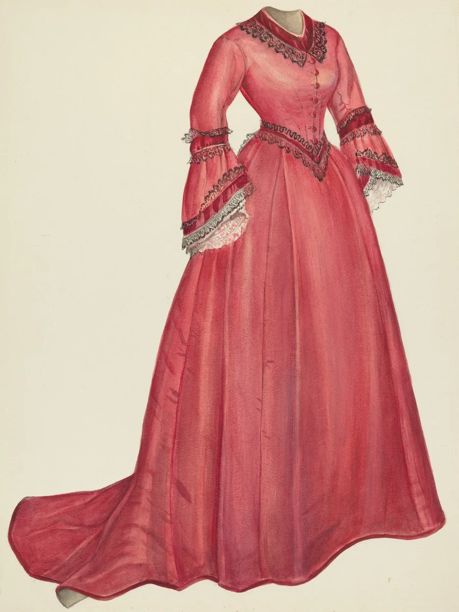 Taffeta Dress by American 20th Century, index of american design, 1935-1942