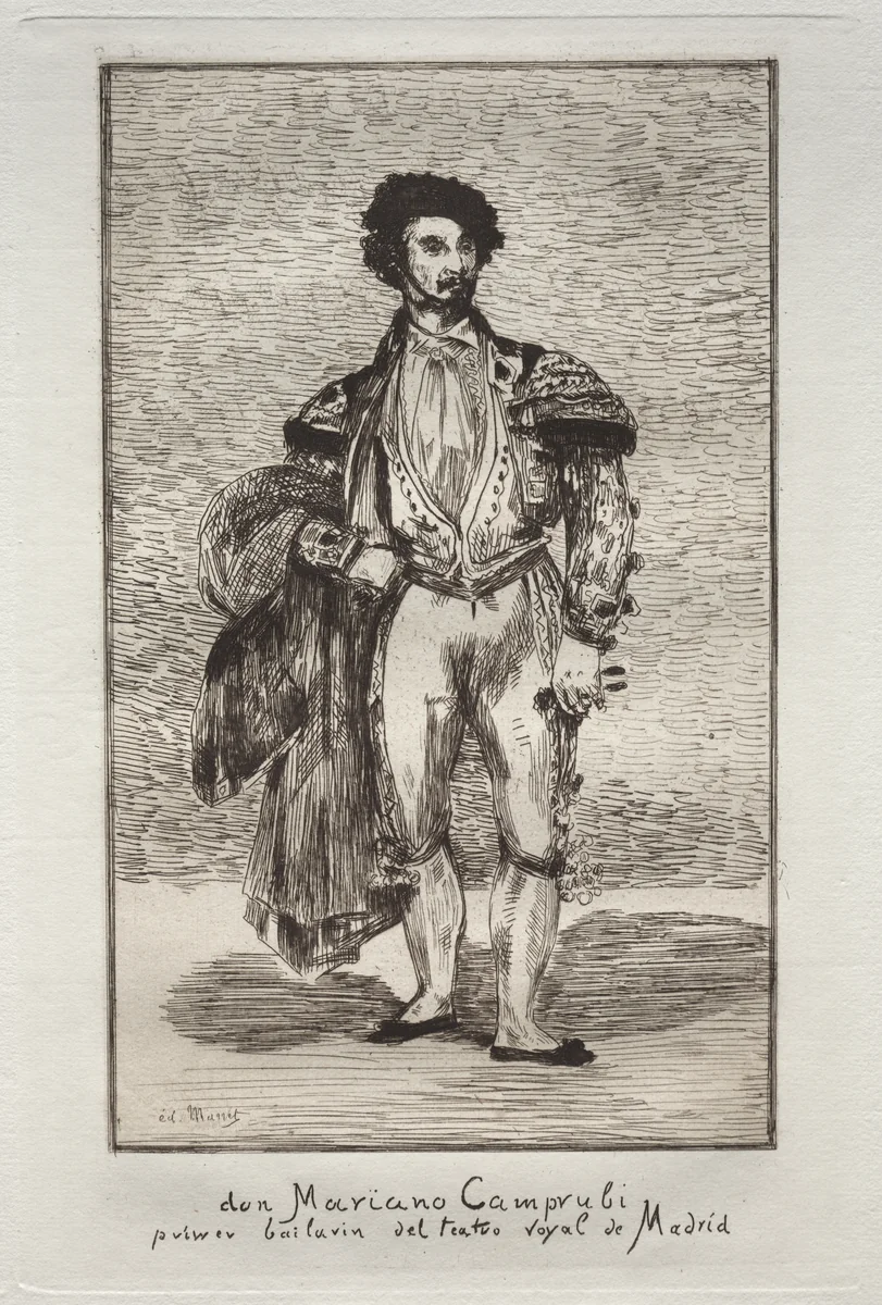 Le Bailarin ( Don Mariano Camprubi ) by Edouard Manet, print, 1862