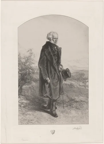Jean Baptiste Isabey by Paul Gavarni, print, 1854