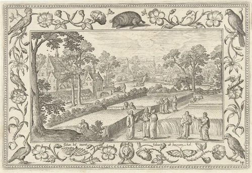 Plukken van koren op de sabbat by Unknown, print, 1582-1586
