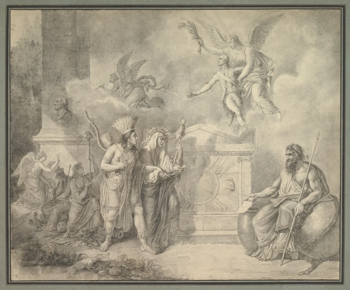 Apotheosis of George Washington by Etienne Pallière, drawing, 1799