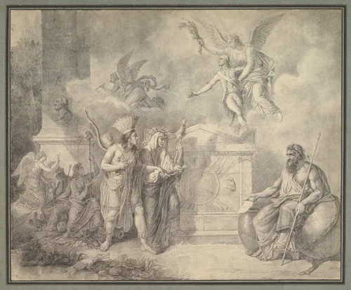 Apotheosis of George Washington by Etienne Pallière, drawing, 1799