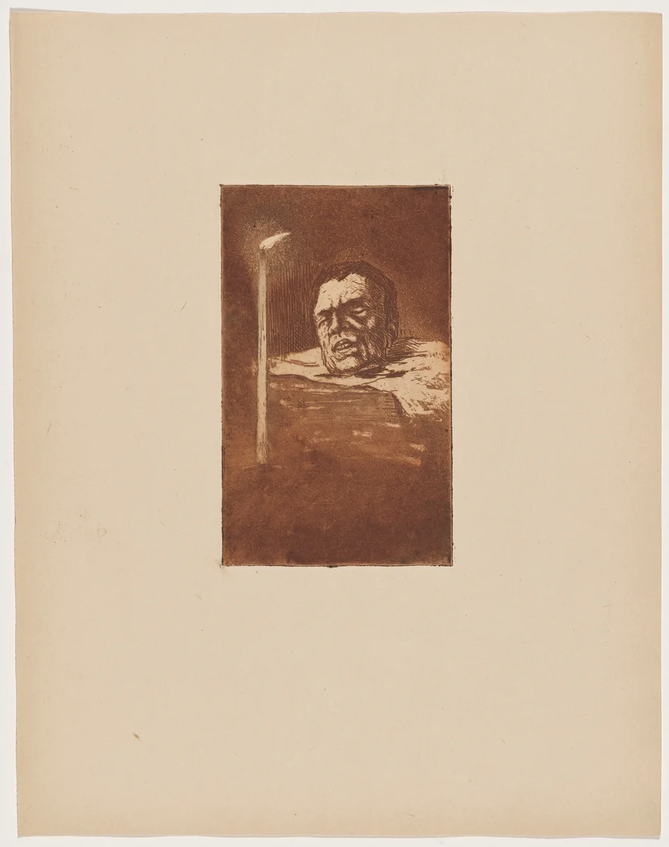 La supplicié (The Executed) by Henri-Charles Guérard, print, 1895