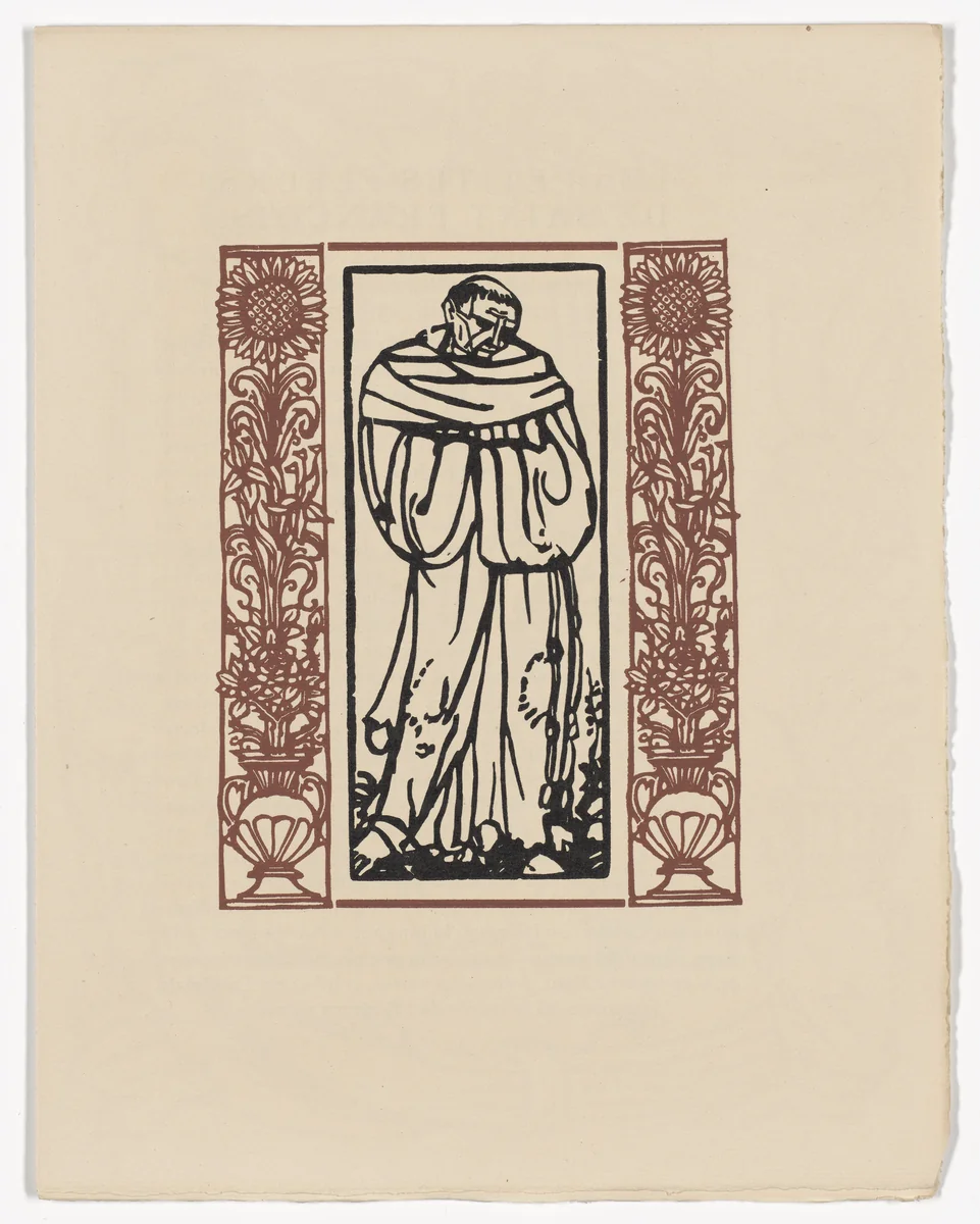 Plate (page 217) from Les Petites Fleurs de St. François (The Little Flowers of St. Francis) by Émile Bernard, illustrated book, 1928