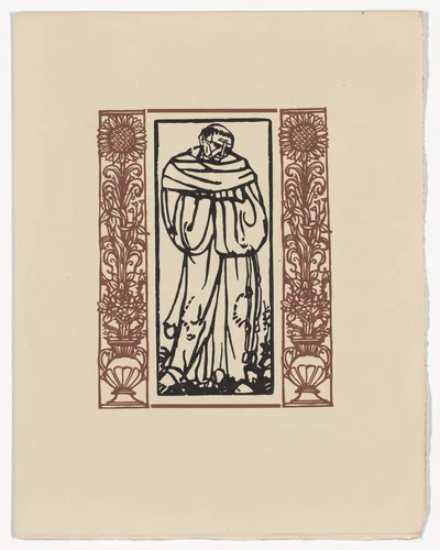 Plate (page 217) from Les Petites Fleurs de St. François (The Little Flowers of St. Francis) by Émile Bernard, illustrated book, 1928