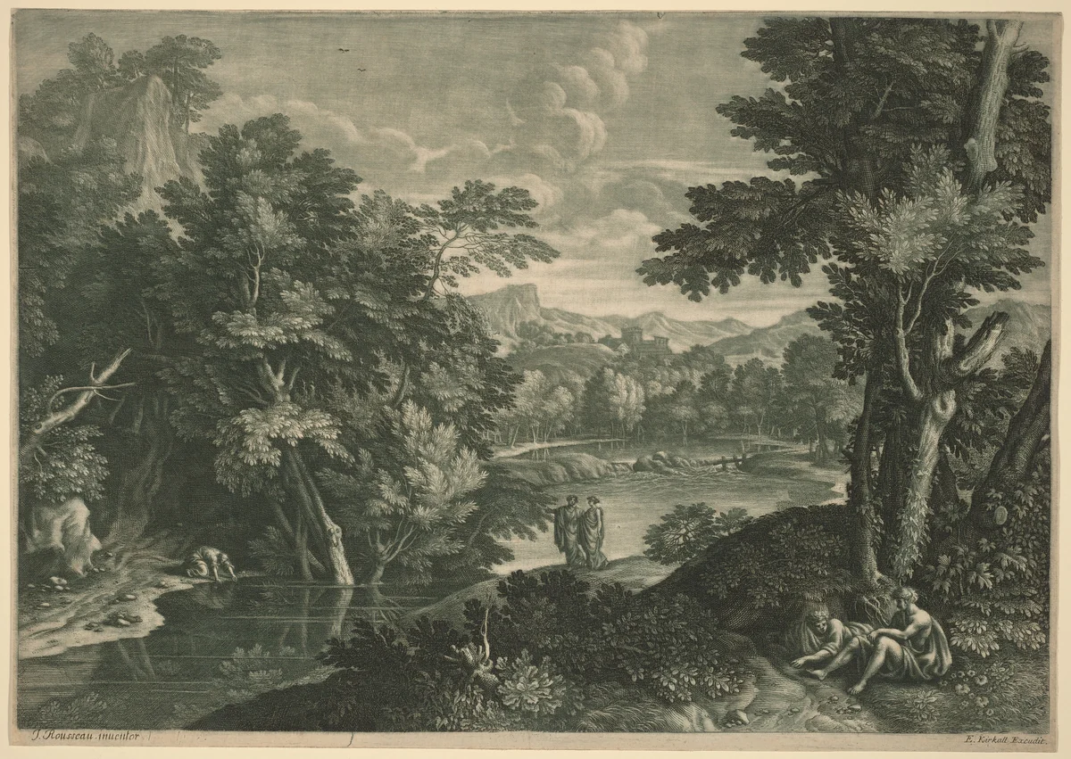 Landscape by Elisha Kirkall
Jacques Rousseau, print, 1733-1742