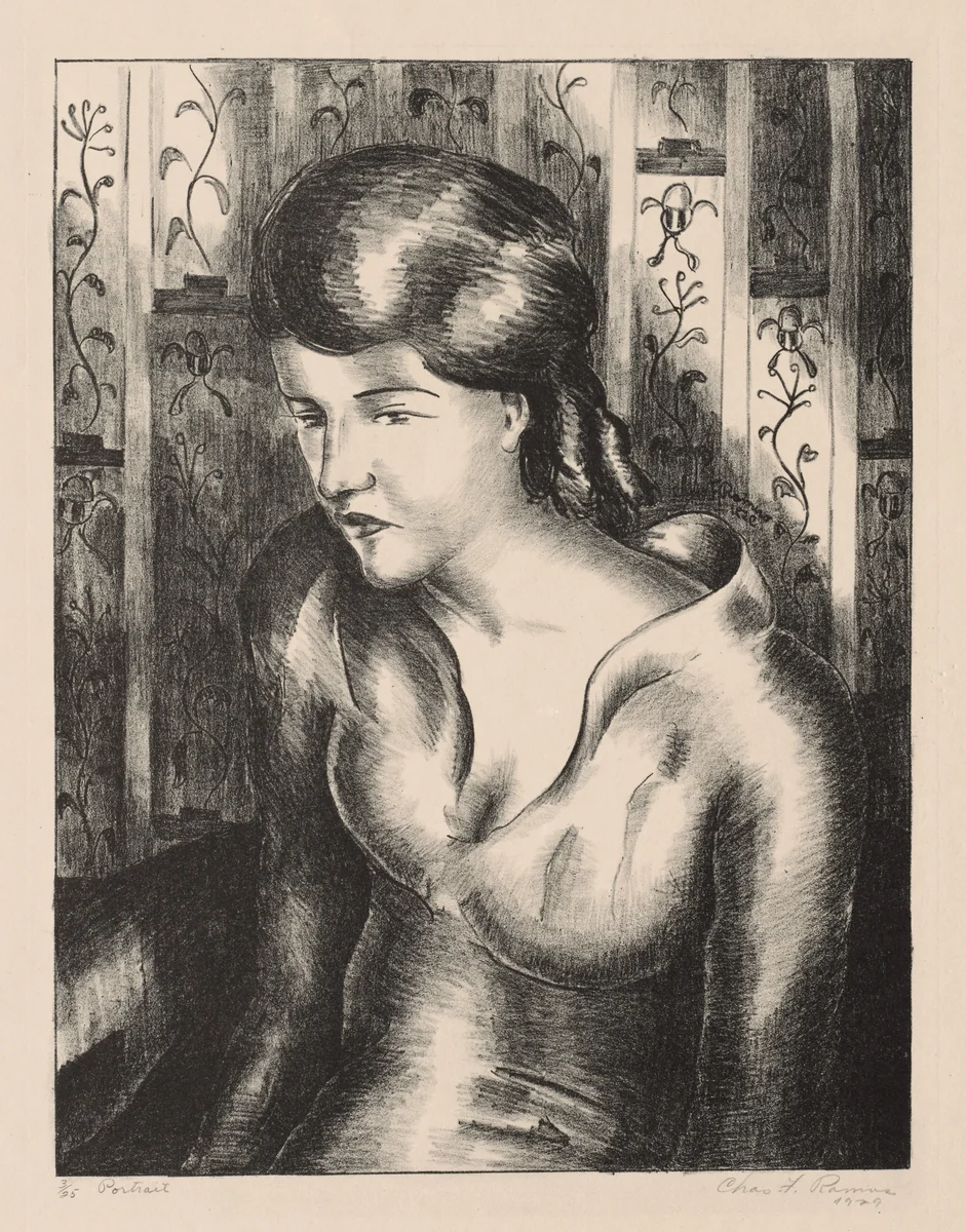 The Portrait by Charles Frederick Ramus, print, 1929