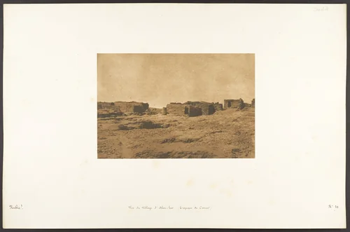 Vue du Village d'Abou-hor (Tropique du Cancer) by Maxime Du Camp, photograph, 1850