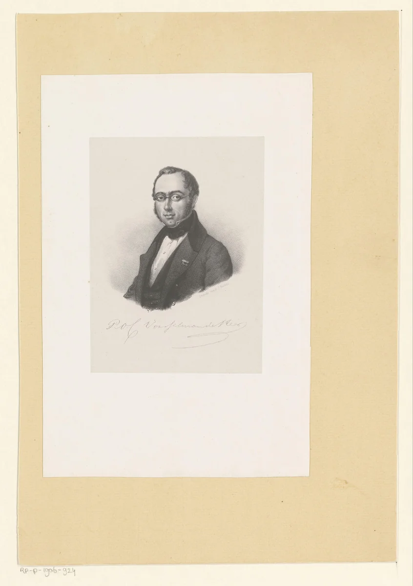 Portret van professor Pieter Otto Coenraad Vorsselman de Heer by anonymous, print, 1822-1845