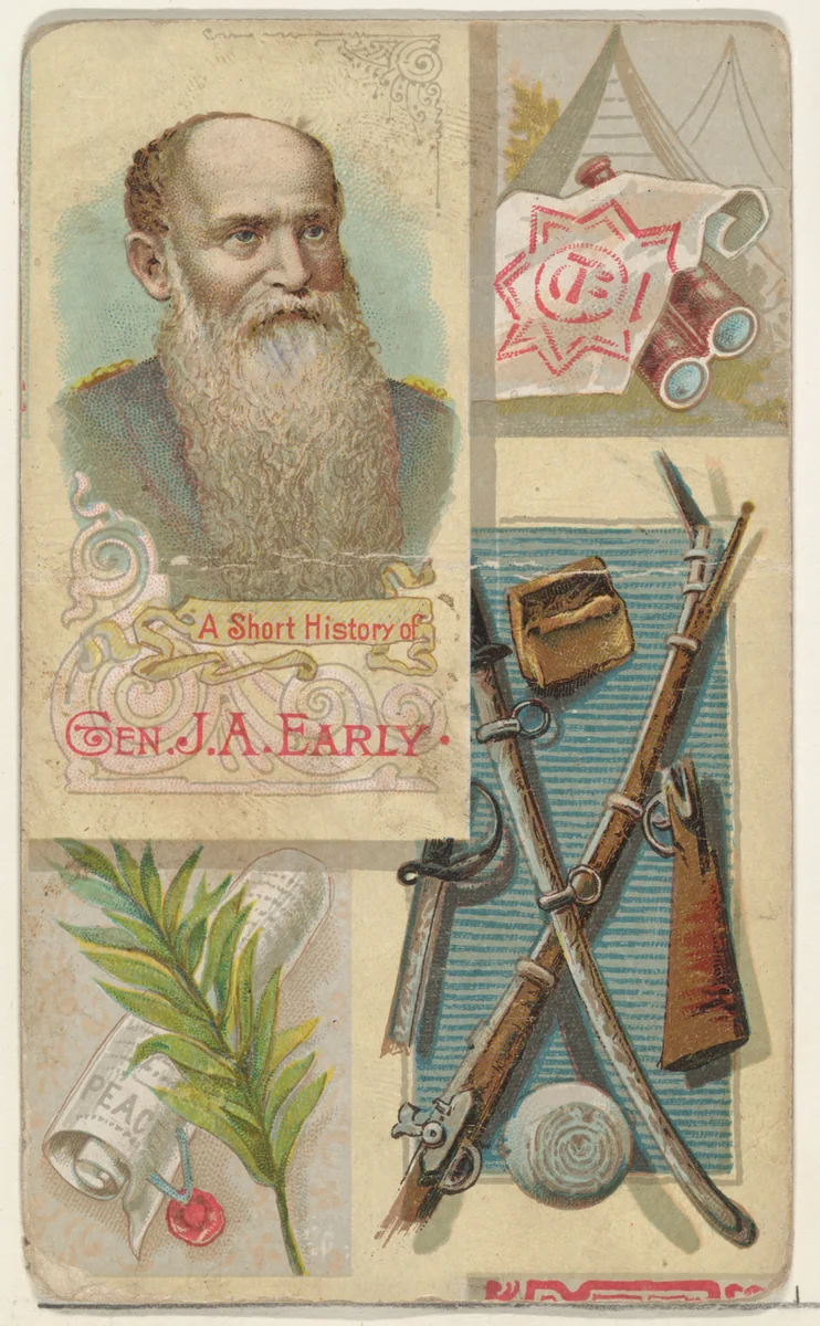 A Short History of General Jubal Anderson Early, from the Histories of Generals series (N114) issued by W. Duke, Sons & Co. to promote Honest Long Cut Smoking and Chewing Tobacco by W. Duke, Sons & Co., print, 1888
