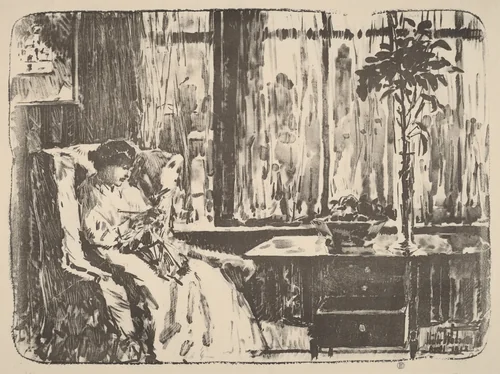 The Broad Curtain by Childe Hassam, print, 1918