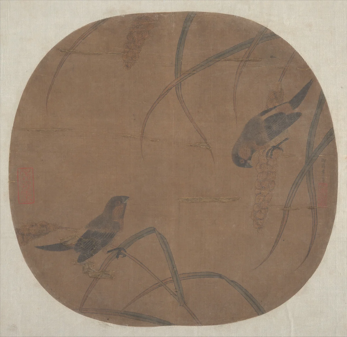 Sparrows and Millet by Unidentified Artist, painting, 1368-1644