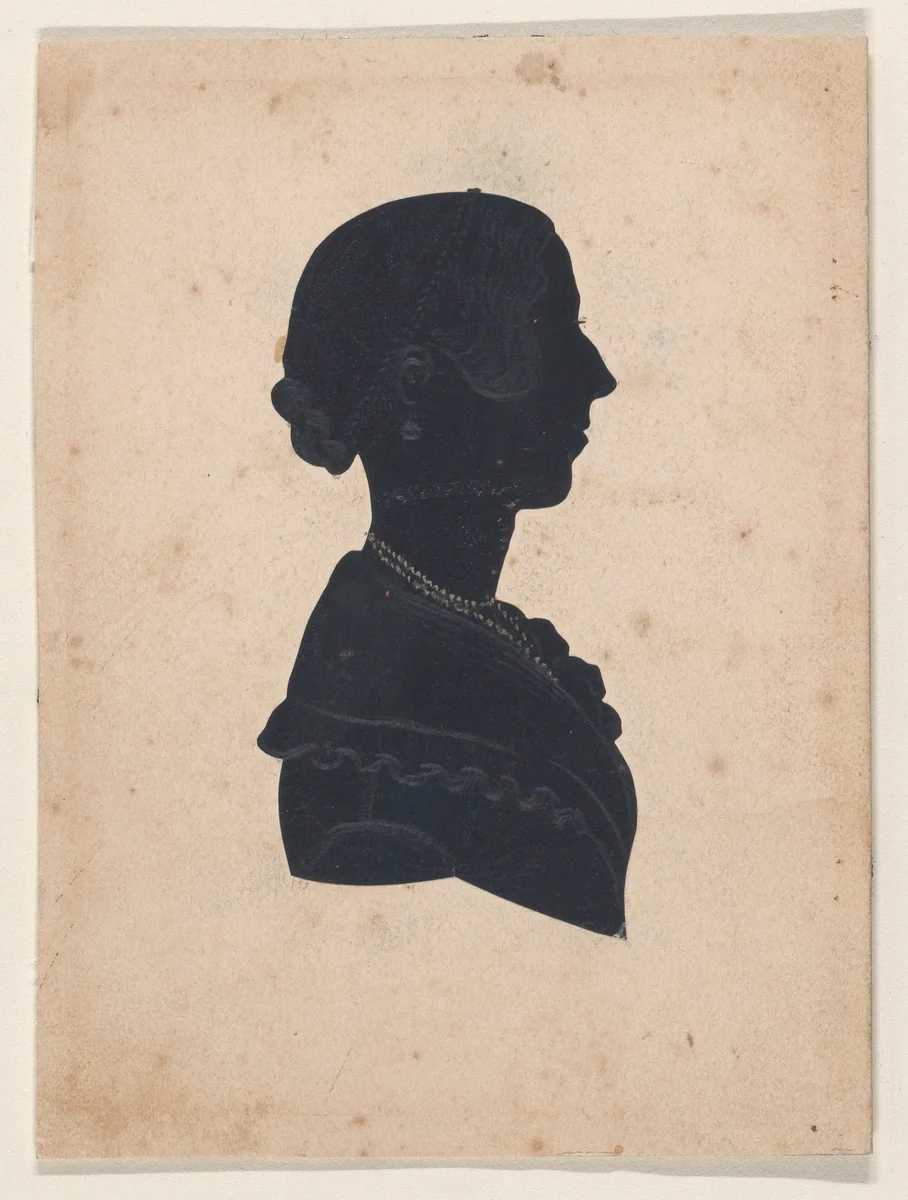 Silhouette of a man facing left by Rufus K. Cummings, other, 1843